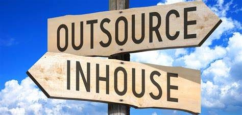Outsource sign point right. In-house sign points left.